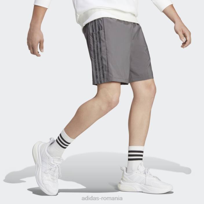 Adidas aeroready essentials pantaloni scurți chelsea cu 3 dungi gri adidas bărbați gri/negru 2JBN13494