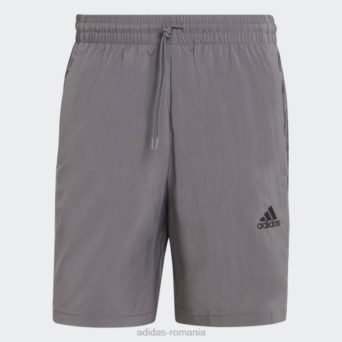 Adidas aeroready essentials pantaloni scurți chelsea cu 3 dungi gri adidas bărbați gri/negru 2JBN13494