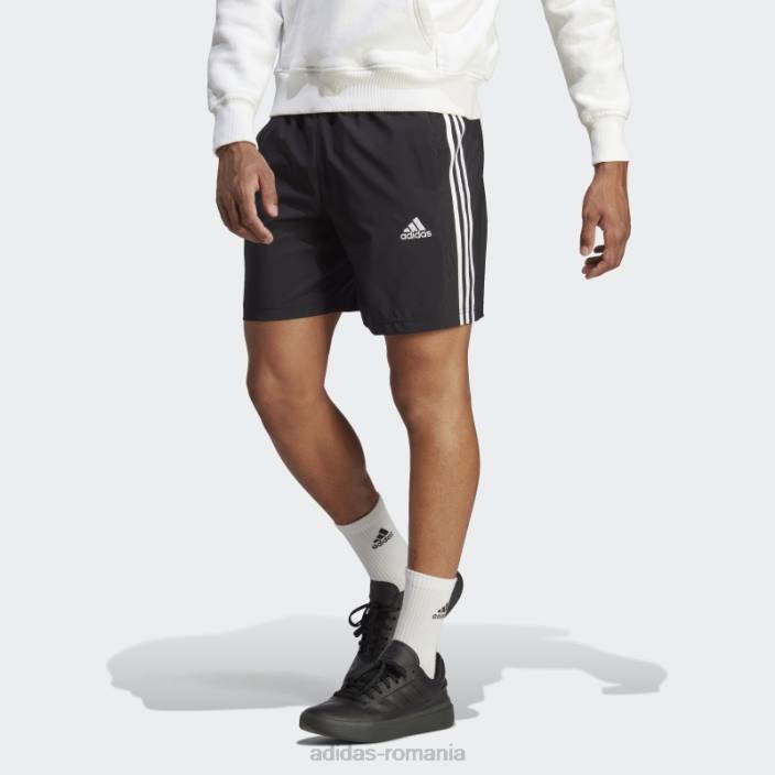 Adidas aeroready essentials pantaloni scurți chelsea cu 3 dungi negru adidas bărbați alb negru 2JBN5844