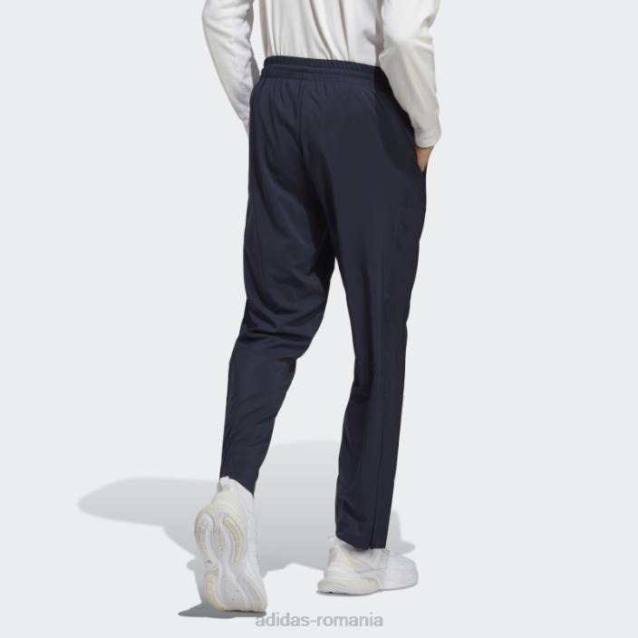 Adidas aeroready essentials stanford pantaloni cu logo mic brodat cu tiv deschis, cerneală bărbați cerneală 2JBN1088