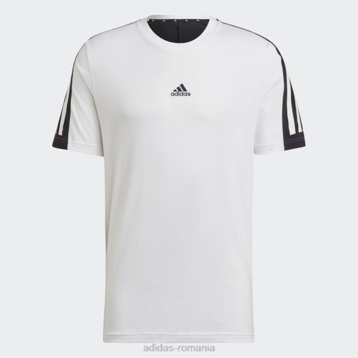 Adidas alb viitor icons 3-stripes tee fashion bărbați alb 2JBN6719