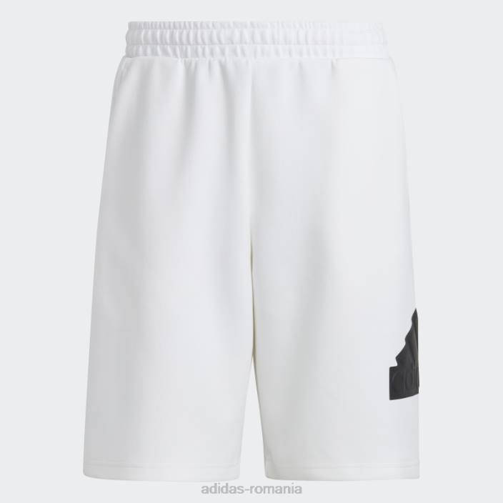 Adidas alb viitor icons insignă de pantaloni scurți sport adidas bărbați alb negru 2JBN13557