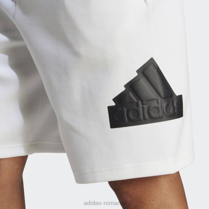 Adidas alb viitor icons insignă de pantaloni scurți sport adidas bărbați alb negru 2JBN13557