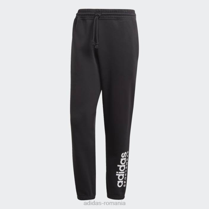 Adidas all szn fleece graphic pantaloni negri bărbați negru 2JBN5215