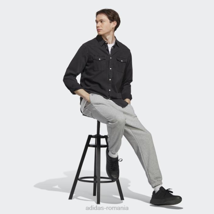Adidas all szn french terry pantaloni gri mediu bărbați gri mediu 2JBN4939