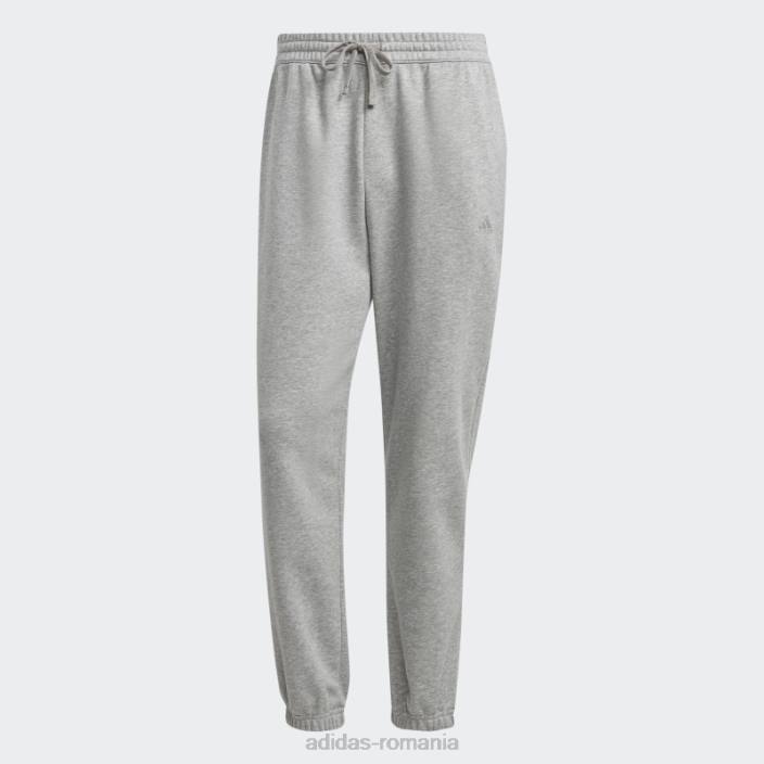 Adidas all szn french terry pantaloni gri mediu bărbați gri mediu 2JBN4939
