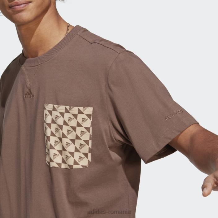 Adidas all szn x logomania tricou pământ bărbați Pământ 2JBN14294