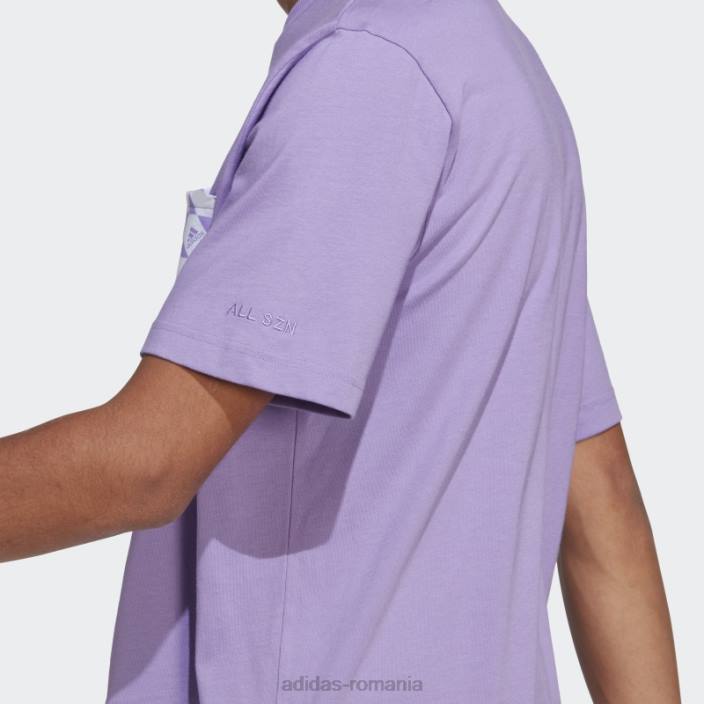 Adidas all szn x logomania tricou violet adidas bărbați violet 2JBN14502