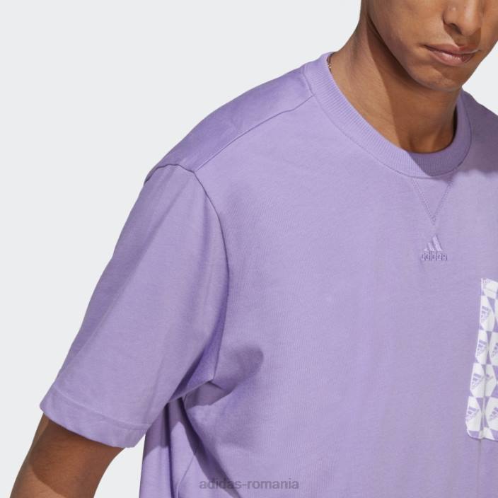 Adidas all szn x logomania tricou violet adidas bărbați violet 2JBN14502