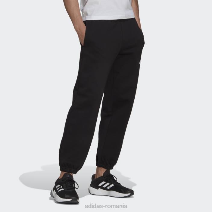 Adidas black essentials feelvivid din bumbac fleece pantaloni de trening adidas bărbați negru 2JBN1635