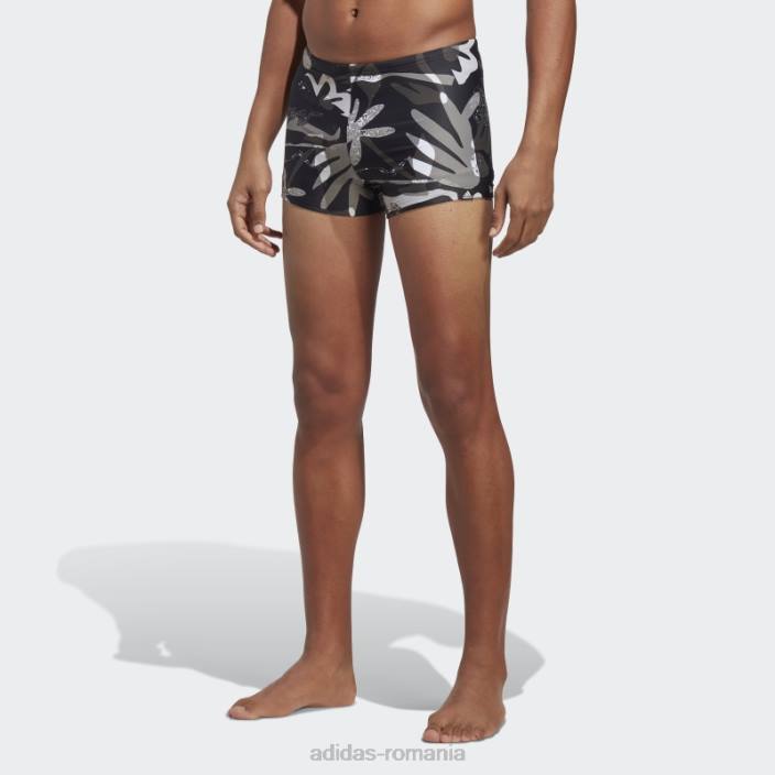 Adidas boxeri de înot cu grafic floral negri adidas bărbați alb negru 2JBN14286