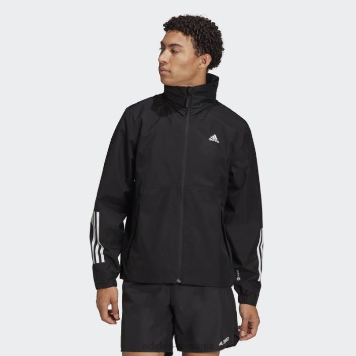 Adidas bsc 3-stripes rain.rdy jachetă neagră fashion bărbați negru 2JBN6043