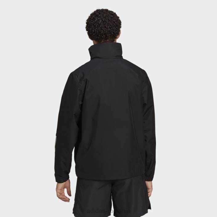 Adidas bsc 3-stripes rain.rdy jachetă neagră fashion bărbați negru 2JBN6043