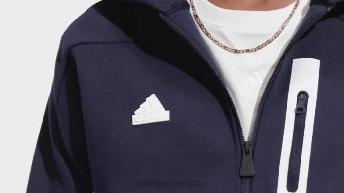 Adidas cerneală concepută pentru hanoracul adidas cu fermoar complet Gameday bărbați cerneală 2JBN13257
