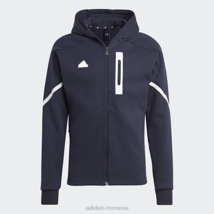 Adidas cerneală concepută pentru hanoracul adidas cu fermoar complet Gameday bărbați cerneală 2JBN13257