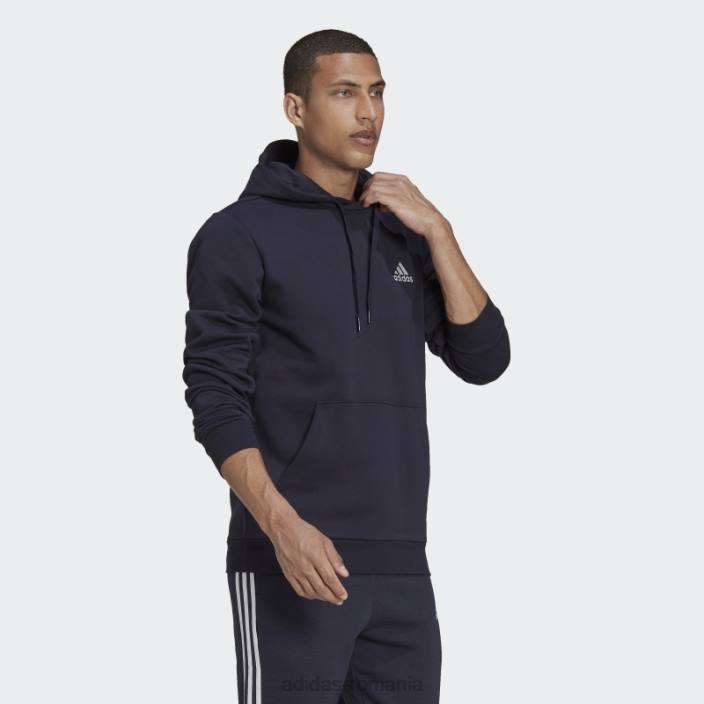 Adidas cerneală pentru hanorace fleece essentials bărbați cerneală/alb 2JBN7472
