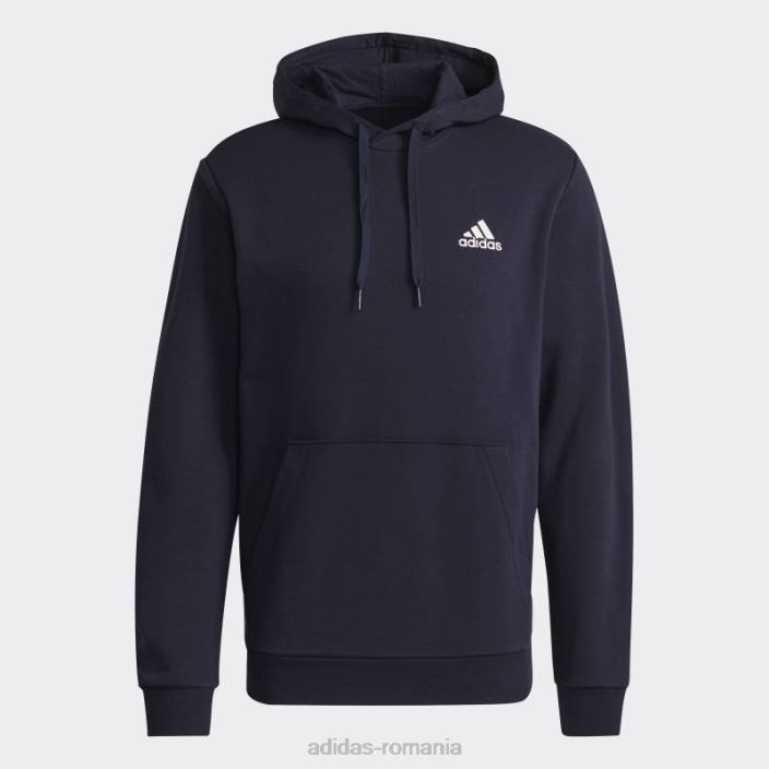 Adidas cerneală pentru hanorace fleece essentials bărbați cerneală/alb 2JBN7472