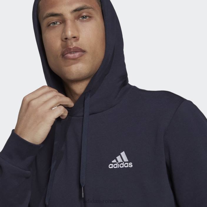 Adidas cerneală pentru hanorace fleece essentials bărbați cerneală/alb 2JBN7472