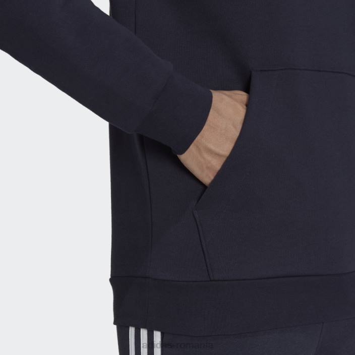 Adidas cerneală pentru hanorace fleece essentials bărbați cerneală/alb 2JBN7472