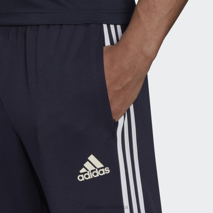 Adidas cerneală pentru pantaloni aeroready sereno slim, tăiat conic, cu 3 dungi bărbați cerneală 2JBN6398