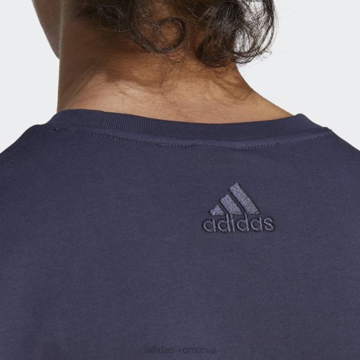 Adidas cerneală pentru tricou cu logo mare, tricou single essentials bărbați cerneală/alb 2JBN13370