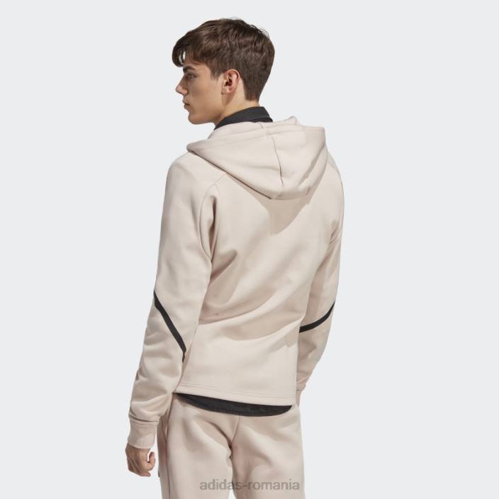 Adidas conceput pentru ziua de joc, cu fermoar complet, hanorac taupe bărbați taupe 2JBN5564