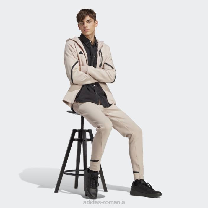 Adidas conceput pentru ziua de joc, cu fermoar complet, hanorac taupe bărbați taupe 2JBN5564