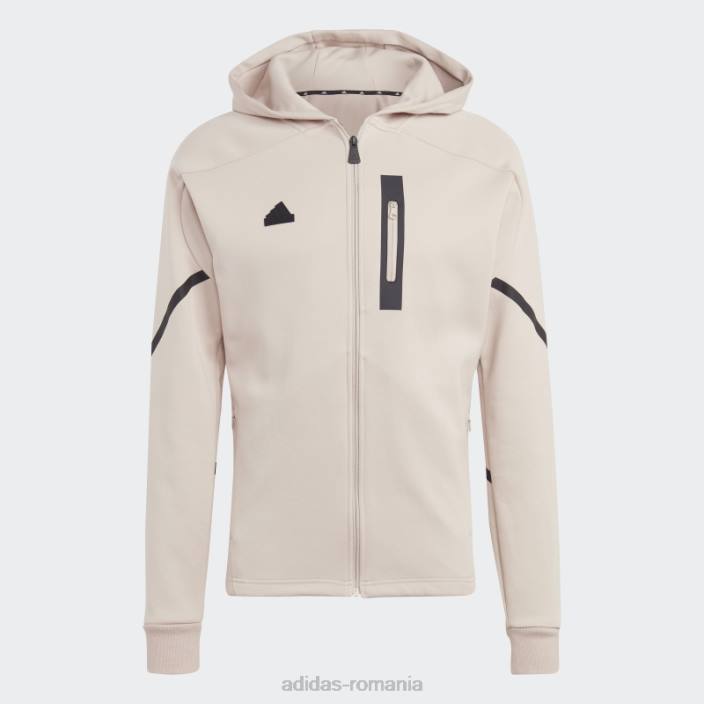 Adidas conceput pentru ziua de joc, cu fermoar complet, hanorac taupe bărbați taupe 2JBN5564