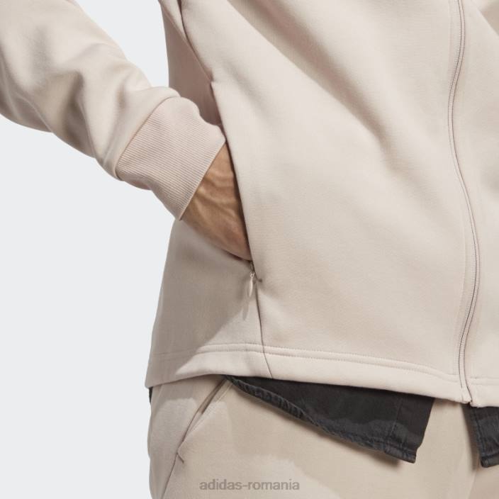 Adidas conceput pentru ziua de joc, cu fermoar complet, hanorac taupe bărbați taupe 2JBN5564