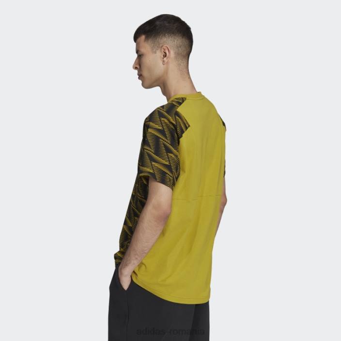 Adidas conceput pentru ziua de joc, tricou de călătorie olive bărbați măsliniu/negru 2JBN7165