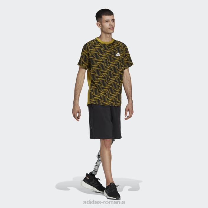 Adidas conceput pentru ziua de joc, tricou de călătorie olive bărbați măsliniu/negru 2JBN7165
