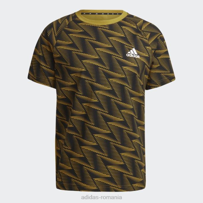 Adidas conceput pentru ziua de joc, tricou de călătorie olive bărbați măsliniu/negru 2JBN7165