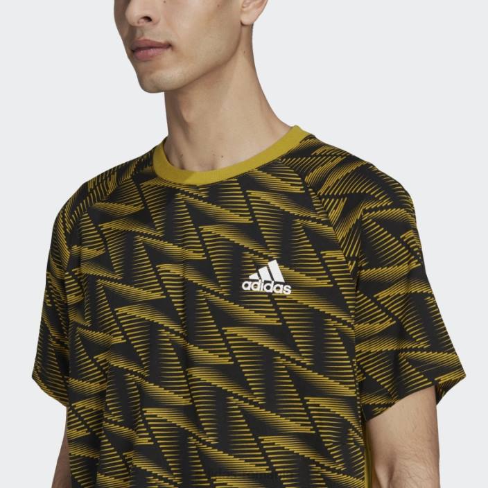 Adidas conceput pentru ziua de joc, tricou de călătorie olive bărbați măsliniu/negru 2JBN7165