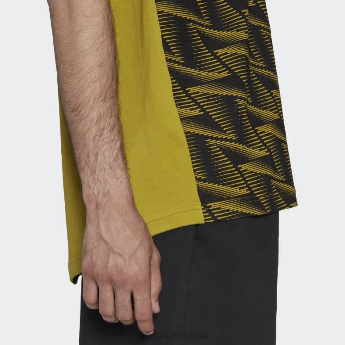 Adidas conceput pentru ziua de joc, tricou de călătorie olive bărbați măsliniu/negru 2JBN7165