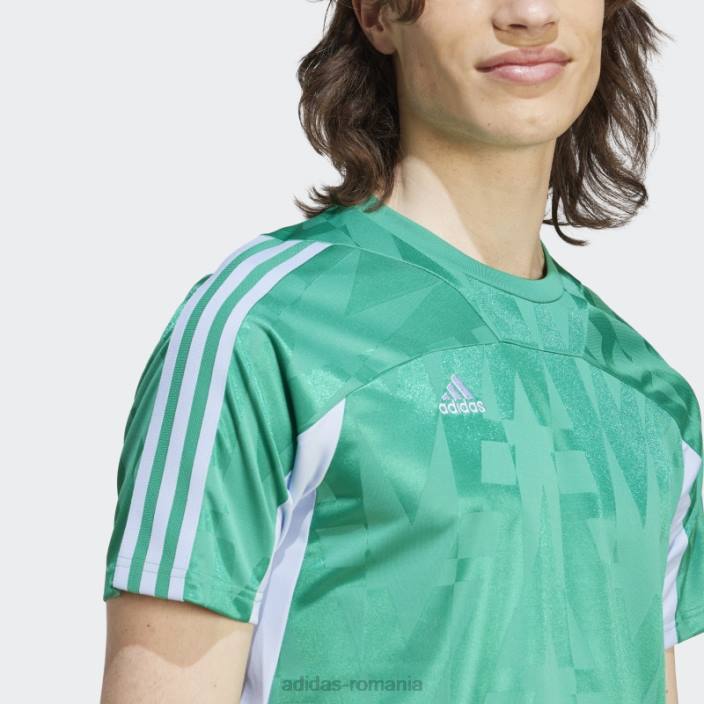 Adidas curte verde tiro home tricou adidas bărbați curte verde/albastru zori 2JBN6039