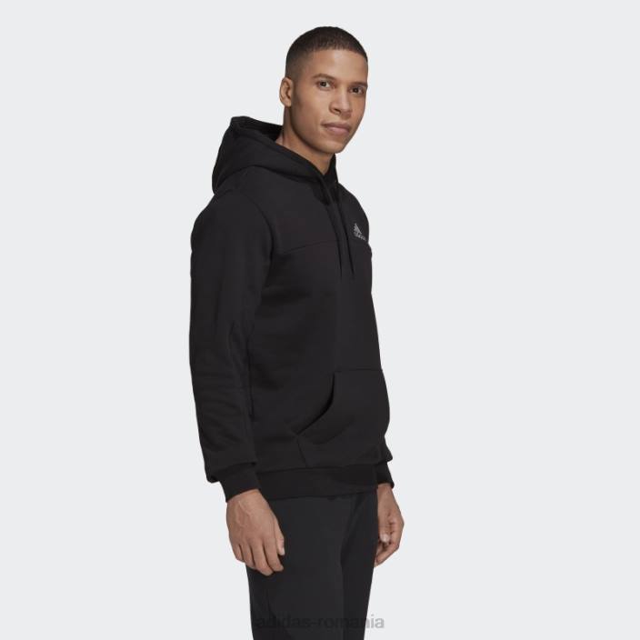 Adidas ecuson din polar de stadion al hanoracului sport negru bărbați negru 2JBN6505