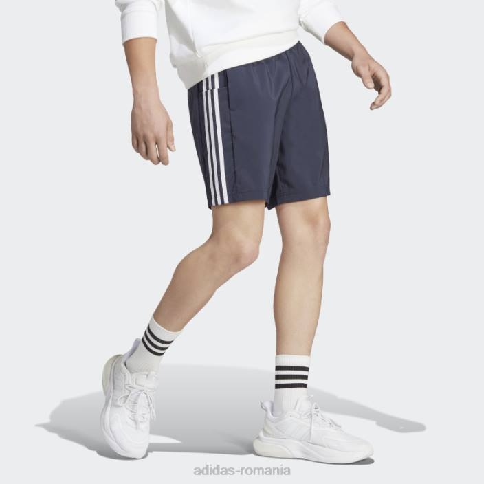 Adidas elegant aeroready essentials pantaloni scurți chelsea cu 3 dungi alb bărbați cerneală/alb 2JBN1126