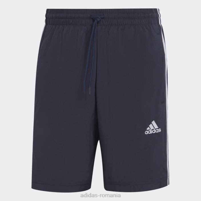 Adidas elegant aeroready essentials pantaloni scurți chelsea cu 3 dungi alb bărbați cerneală/alb 2JBN1126