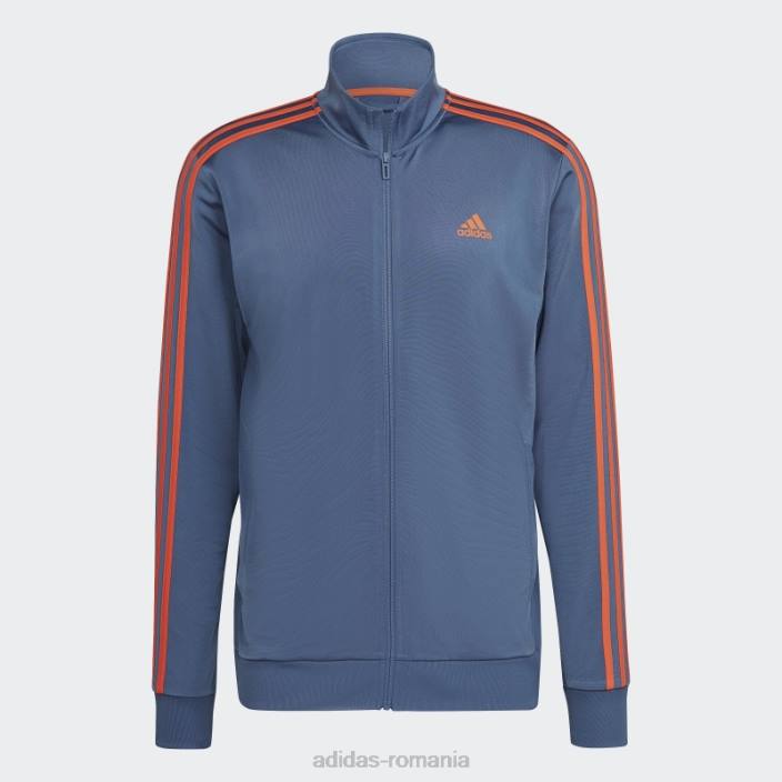 Adidas elemente de încălzire jachetă de sport cu 3 dungi oțel adidas bărbați oțel/portocaliu 2JBN5274