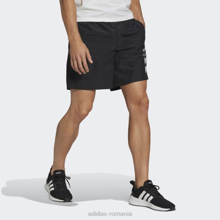 Adidas esențiale brandlove pantaloni scurți țesuți chelsea negri adidas bărbați negru 2JBN14784