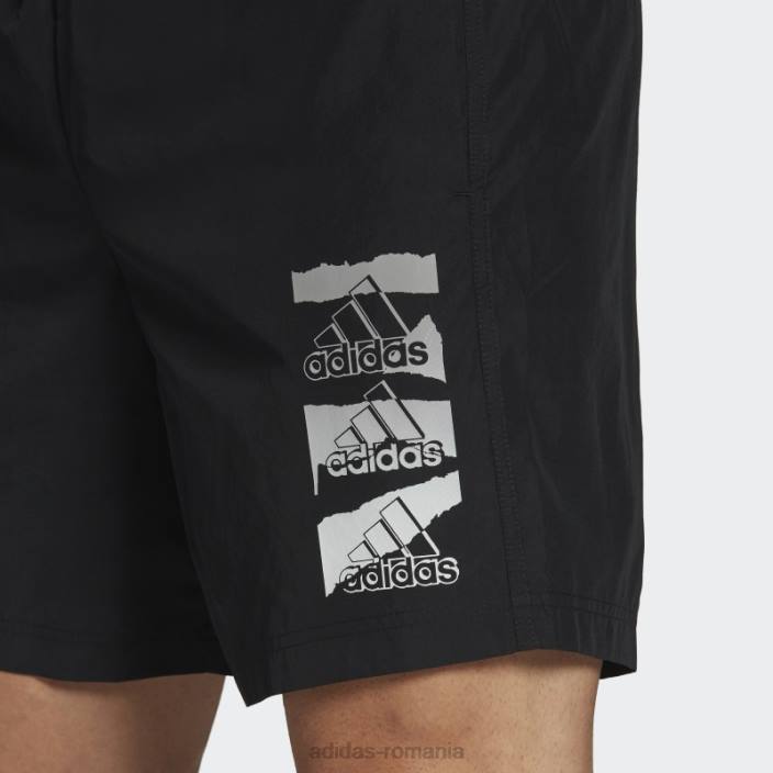 Adidas esențiale brandlove pantaloni scurți țesuți chelsea negri adidas bărbați negru 2JBN14784