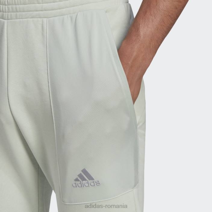 Adidas esentiale brandlove pantaloni frantuzesti terry verzi adidas bărbați verde/argintiu 2JBN7524