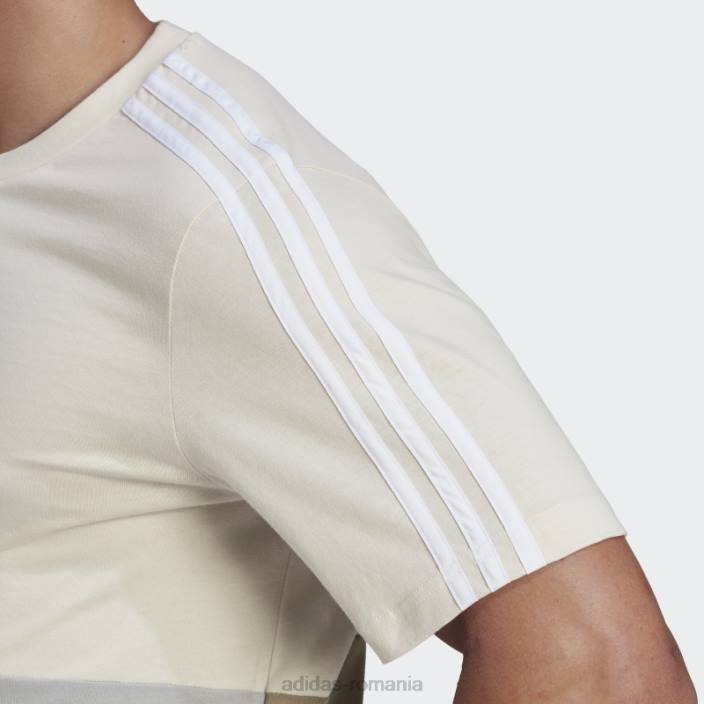 Adidas essentials colorblock tee aluminiu bărbați aluminiu/gri/verde orbită 2JBN6596