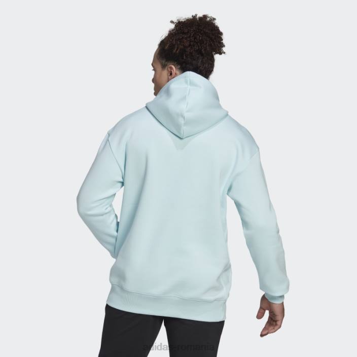 Adidas essentials feelvivid bumbac fleece hanorac cu umăr căzut albastru adidas bărbați albastru 2JBN14610