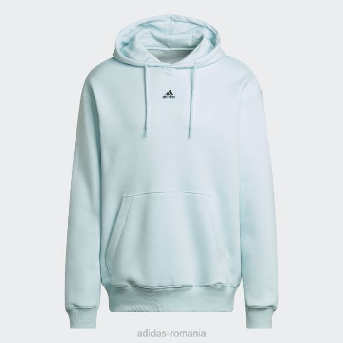 Adidas essentials feelvivid bumbac fleece hanorac cu umăr căzut albastru adidas bărbați albastru 2JBN14610