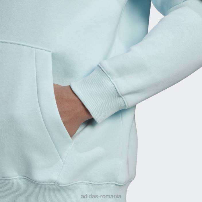 Adidas essentials feelvivid bumbac fleece hanorac cu umăr căzut albastru adidas bărbați albastru 2JBN14610