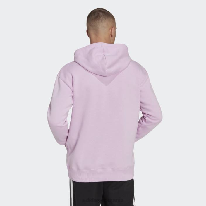 Adidas essentials feelvivid bumbac fleece hanorac cu umăr căzut liliac bărbați liliac 2JBN6979