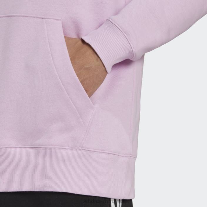 Adidas essentials feelvivid bumbac fleece hanorac cu umăr căzut liliac bărbați liliac 2JBN6979