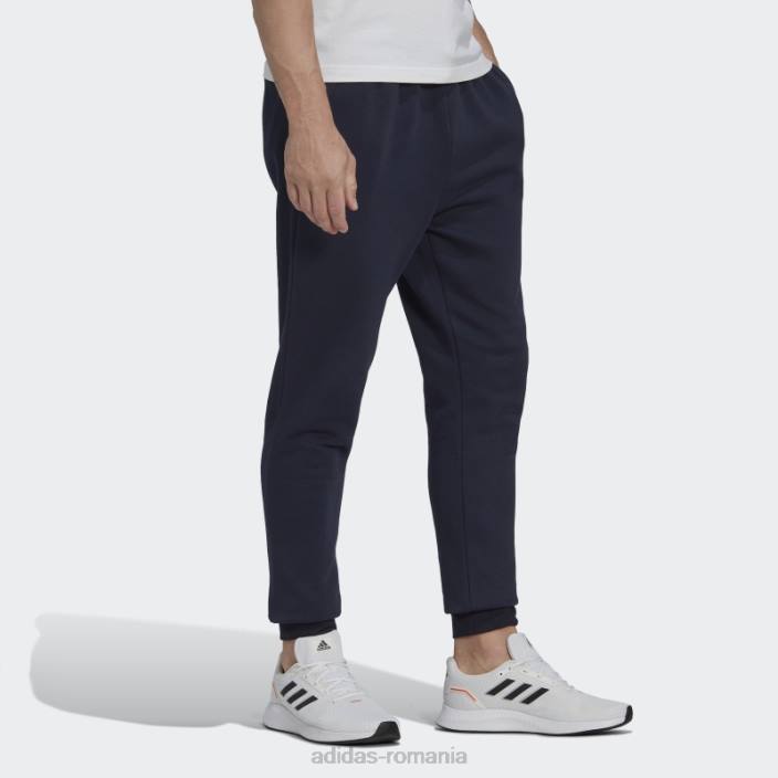Adidas essentials fleece cerneală obișnuită pentru pantaloni de jogging conici bărbați cerneală/alb 2JBN13406