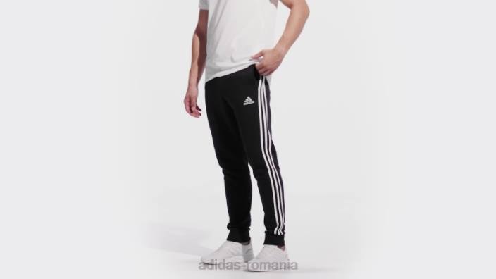 Adidas essentials fleece manșetă conică pantaloni de jogging cu 3 dungi cerneală bărbați cerneală/alb 2JBN13358
